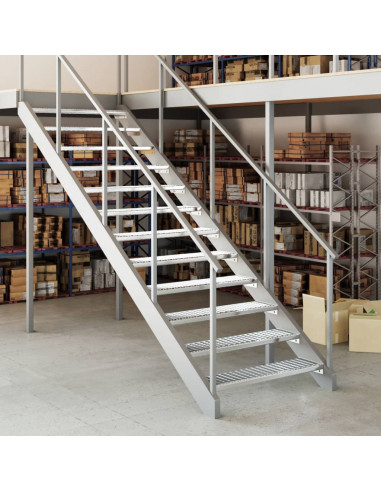 Gradino in Griglia 100x24x7 cm Acciaio Zincato