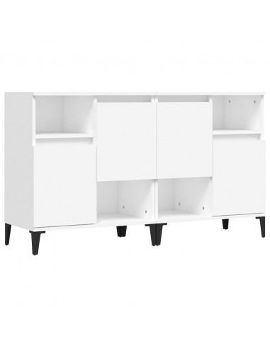 Credenze 2pz Bianche 60x35x70 cm in Legno Multistrato