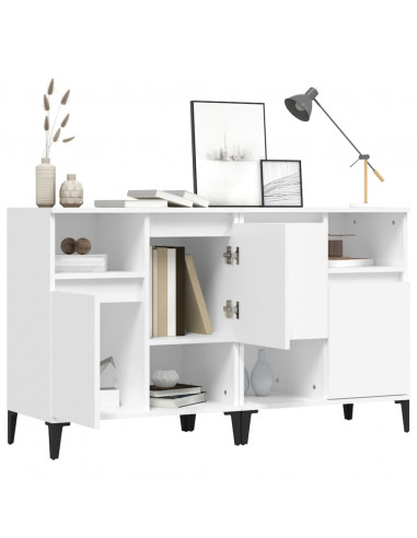 Credenze 2pz Bianche 60x35x70 cm in Legno Multistrato