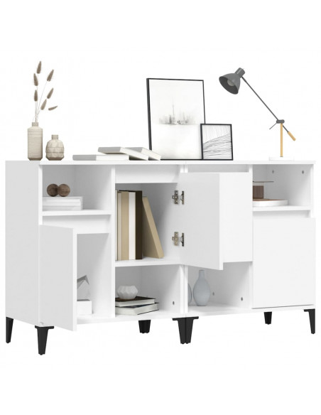 Credenze 2pz Bianche 60x35x70 cm in Legno Multistrato