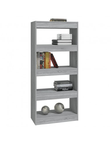 Libreria/Divisorio Grigio Sonoma 60x30x135 cm Legno Multistrato