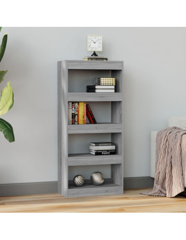 Libreria/Divisorio Grigio Sonoma 60x30x135 cm Legno Multistrato