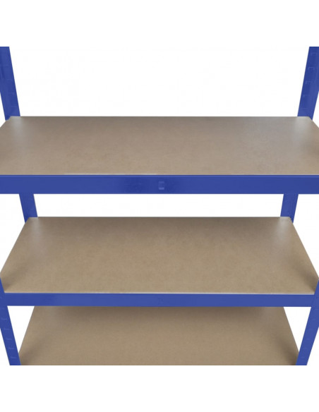 Mensola 5 Strati Blu in Acciaio e Legno Multistrato
