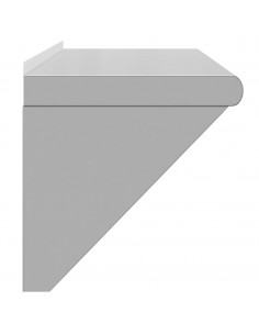 Mensola a Muro 100x30x31 cm Argento in Acciaio Inossidabile