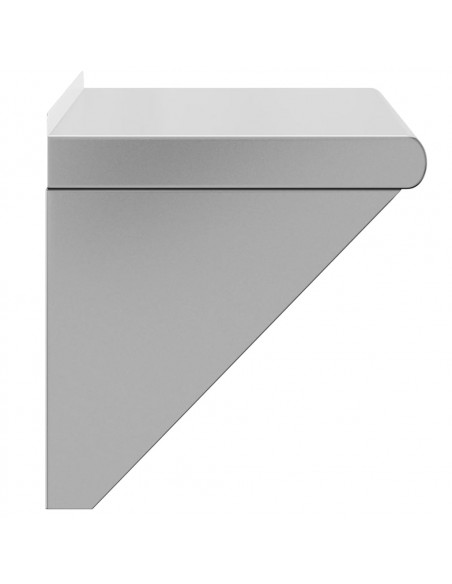 Mensola a Muro 50x30x31 cm Argento in Acciaio Inossidabile