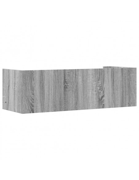Mensola a Muro Grigio Sonoma 100x35x30,5 cm Legno Multistrato