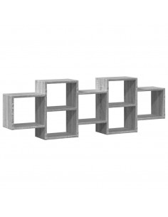 Mensola a Muro Grigio Sonoma 129x18x42 cm in Truciolato