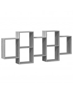 Mensola a Muro Grigio Sonoma 159x18x65 cm in Truciolato