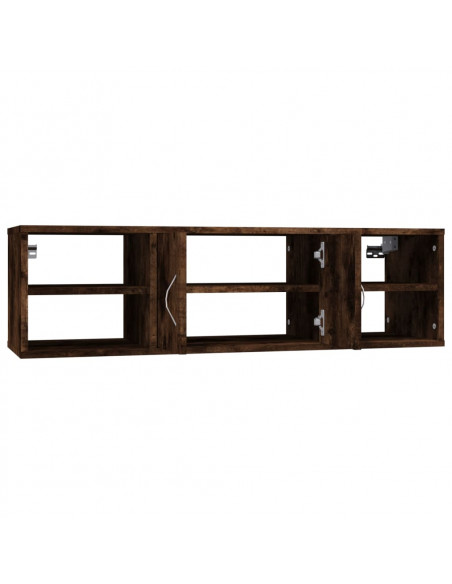 Mensola a Muro Rovere Fumo 102x30x29 cm Legno Multistrato