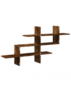 Mensola a Muro Rovere Fumo 124,5x18x60,5 cm in Truciolato