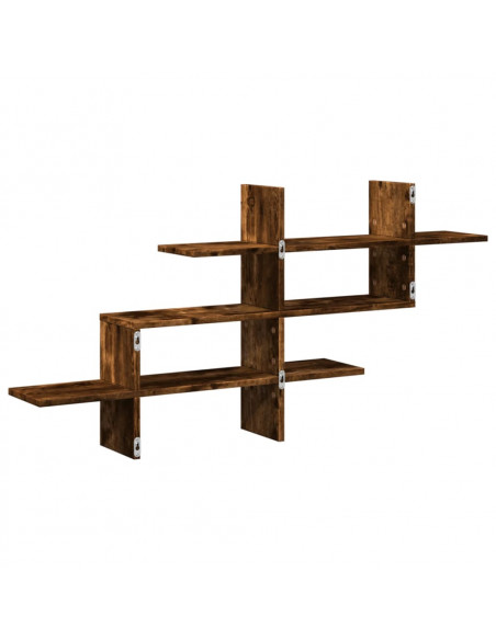 Mensola a Muro Rovere Fumo 124,5x18x60,5 cm in Truciolato