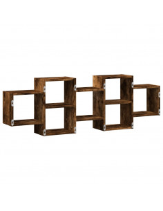 Mensola a Muro Rovere Fumo 129x18x42 cm in Truciolato