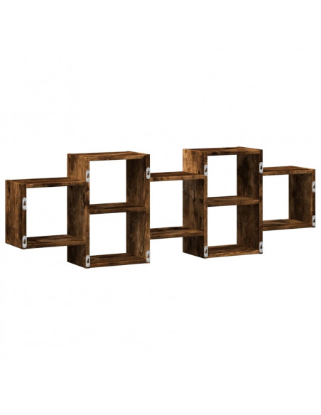 Mensola a Muro Rovere Fumo 129x18x42 cm in Truciolato