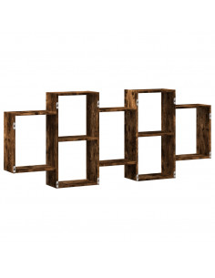 Mensola a Muro Rovere Fumo 159x18x65 cm in Truciolato