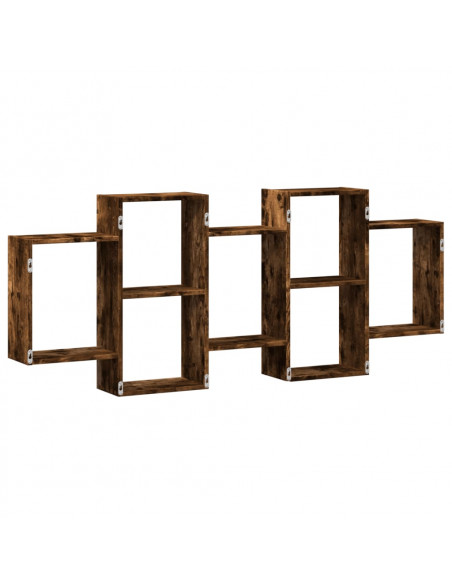 Mensola a Muro Rovere Fumo 159x18x65 cm in Truciolato