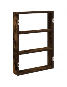 Mensola a Muro Rovere Fumo 43x9x60 cm in Truciolato