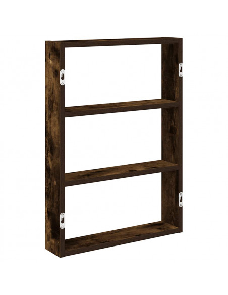 Mensola a Muro Rovere Fumo 43x9x60 cm in Truciolato