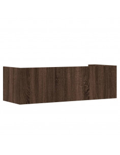 Mensola a Muro Rovere Marrone 100x35x30,5 cm Legno Multistrato