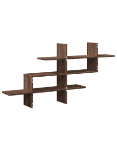 Mensola a Muro Rovere Marrone 124,5x18x60,5cm in Truciolato