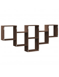 Mensola a Muro Rovere Marrone 159x18x66 cm in Truciolato