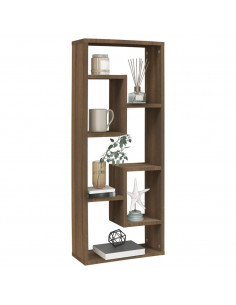 Mensola a Muro Rovere Marrone 36x16x90 cm in Legno Multistrato