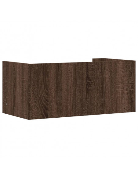 Mensola a Muro Rovere Marrone 70,5x35x30,5 cm Legno Multistrato