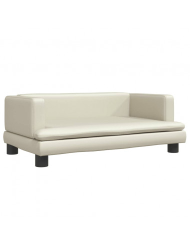 Lettino per Cani Crema 80x45x30 cm in Similpelle