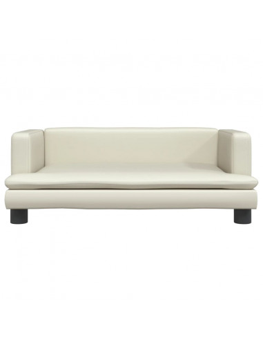 Lettino per Cani Crema 80x45x30 cm in Similpelle