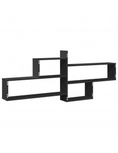 Mensola a Parete Nera 167,5x18x68 cm in Truciolato