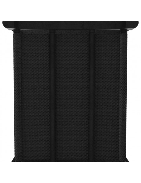 Mensola con 12 Scatole a Cubo Nera 103x30x141 cm in Tessuto