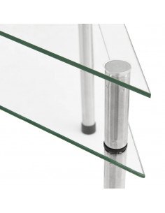 Mensola da Cucina Trasparente 49,5x35x19 cm in Vetro Temperato