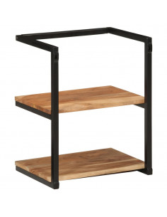 Mensola da Parete 40x30x50 cm Legno Massello di Acacia e Ferro