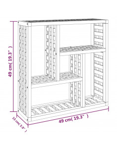 Mensola da Parete 49x15x49 cm in Legno Massello di Noce