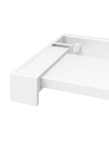 Mensola Doccia per Parete Doccia Walk-in Bianca 115cm Alluminio