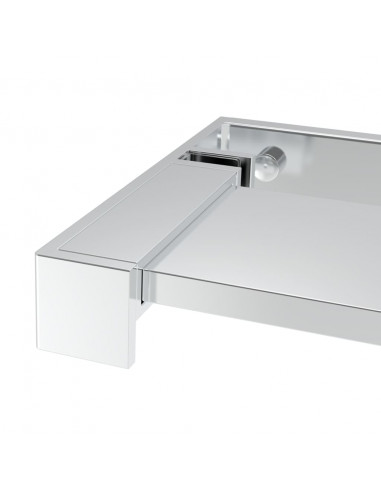 Mensola Doccia per Parete Doccia Walk-in Cromo 80 cm Alluminio