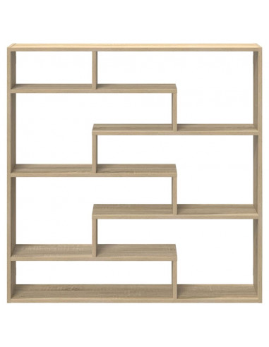 Mensola a Cubo da Parete 7 Scomparti Truciolato Rovere Sonoma