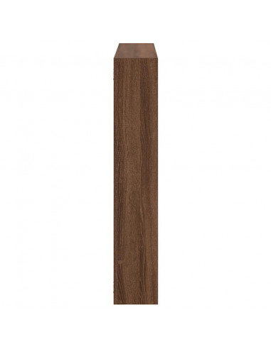 Mensola a Cubo da Parete 7 Scomparti Truciolato Rovere Marrone