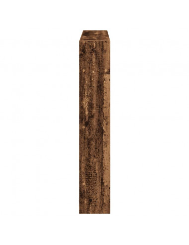 Mensola a Cubo da Parete 7 Scomparti in Truciolato Legno Antico