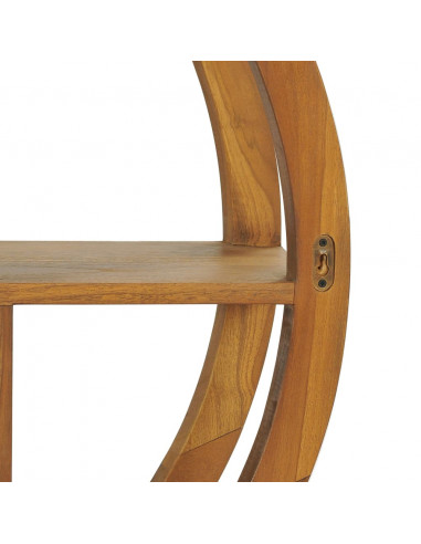 Mensola Yin Yang 80x17,5x80 cm in Legno Massello di Teak