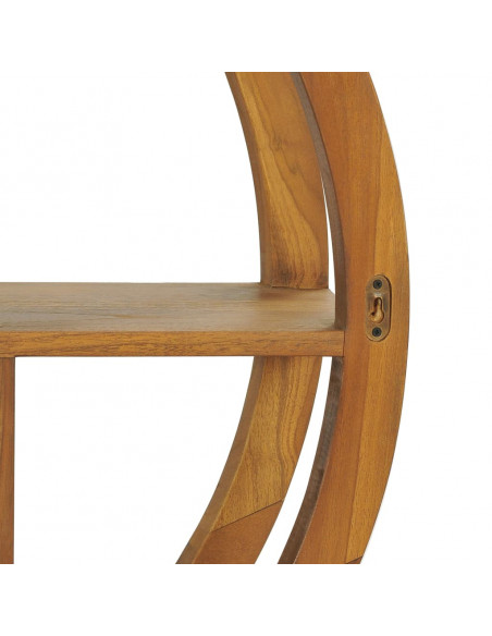 Mensola Yin Yang 80x17,5x80 cm in Legno Massello di Teak