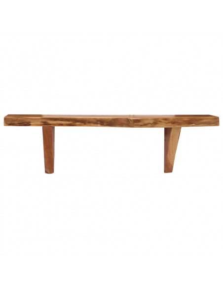 Mensole 2 pz 60x20x18 cm in Legno Massello di Acacia
