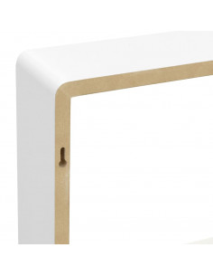 Mensole a Cubo da Parete 3 pz Bianche in MDF