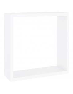 Mensole a Cubo da Parete 3 pz Bianche in MDF