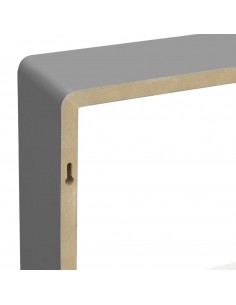 Mensole a Cubo da Parete 3 pz Grigie in MDF