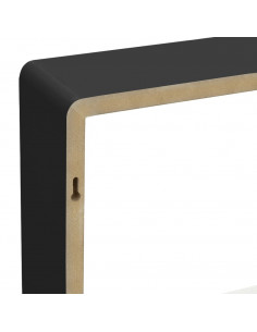 Mensole a Cubo da Parete 3 pz Nere in MDF