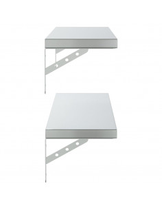 Mensole a Muro 2 pz 100x23,5 cm Argento in Acciaio Inossidabile