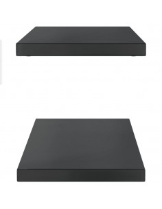 Mensole a Muro 2 pz 100x30x3 cm Nero in Acciaio Inossidabile