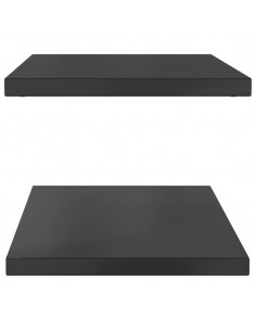 Mensole a Muro 2 pz 100x40x3 cm Nero in Acciaio Inossidabile