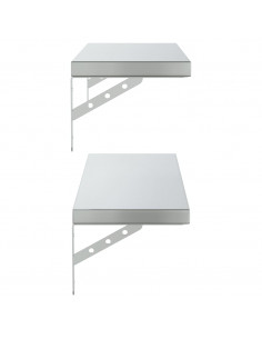 Mensole a Muro 2 pz 75x23,5 cm Argento in Acciaio Inossidabile