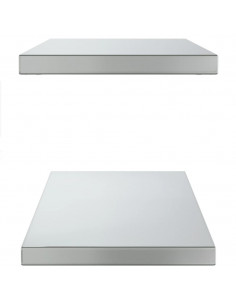 Mensole a Muro 2 pz 75x30x3 cm Argento in Acciaio Inossidabile